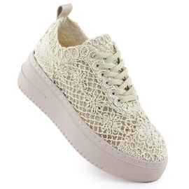 Kvinders blondersko på platformen beige t.sokolski W503