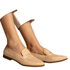Beige kvinders klassiske loafers