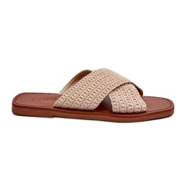 Kvinders flip flops lavet af Big Star NN274078 beige