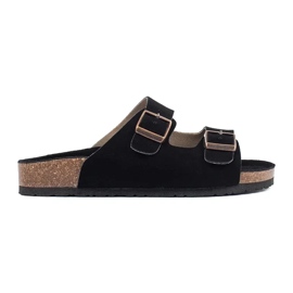 Goodin Sort læder flip flops