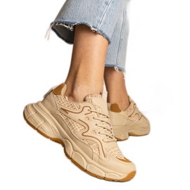 Beige kvinders sports sneakers