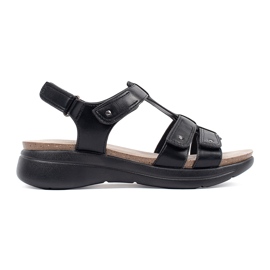 Goodin Komfortable sorte sandaler til kvinder