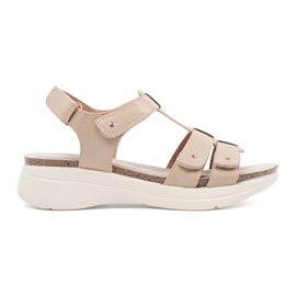 Goodin Behagelige beige sandaler til kvinder