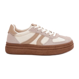 Kvinders sneakers på platformen Dark Beige