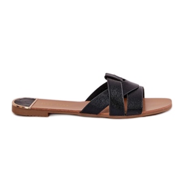 Flade kvinder flip flops med sorte striber