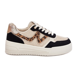 Kvinders sportssko på platformen Leopard Print sort