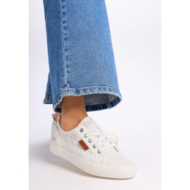 Big Star Women's Sneakers med mønster W274925 White hvid