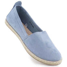 Espadrilles Kvinders glidende ruskind Blå Potocki Py16332