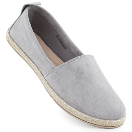 Espadrilles Kvinders glidende ruskind Grå Potocki Py16332