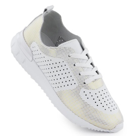 Białe Artiker 56C1036 Openwork lædersportsko hvid