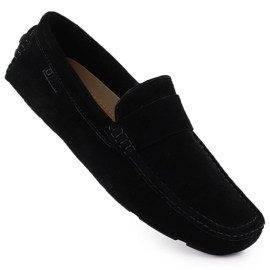 Mænds læder loafers Black Big Star RR174049 beige