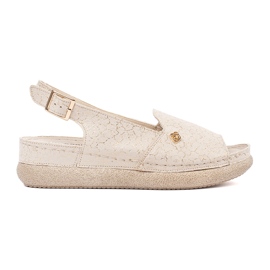 Goodin Beige sandaler med læder indersål