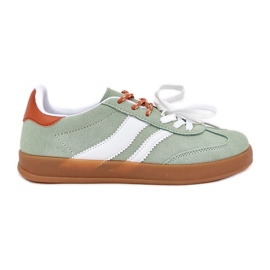 Lav kvinders sneakers med dobbelt snøring grøn