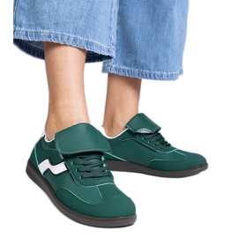 Grønne lave snørede sneakers