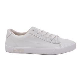 Mænds klassiske lave øko læder sneakers Big Star NN174250 White hvid