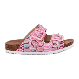 S.Barski Kvinders flip flops med spænder og glitter S. Barski RB51-006 Pink lyserød