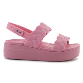 Crocs Brooklyn Woven Low Wedge 209977-6XX Sandaler lyserød