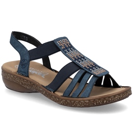 Kvinders sandaler med marineblå Rieker 628G7-14