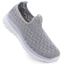 Women's Sports Shoes Openwork Slip på Gray Artiker 56C1016 grå