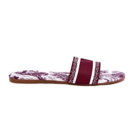 Patrouched Flat Women's Bourgogne hjemmesko rød