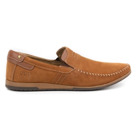 KOMODO Herre læder loafers 876 camel brun