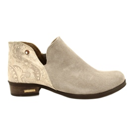Olivier Kvinders læderstøvler beige