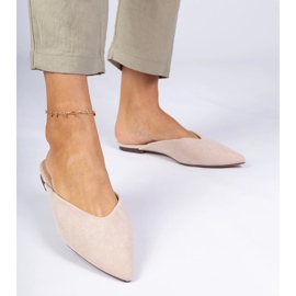 Beige elegante flip flops lavet af Ekozamszu