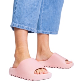 Lyserød kvinders gummi flip flops