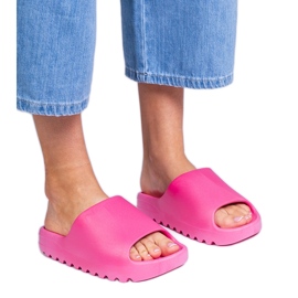 Kvinders fuchsia gummi flip flops lyserød