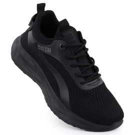 Big Star Mænds sportssko sneakers sorte store stjerne rr174273