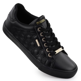 Kvinders sneakers Ecoski Black Big Star RR274323 sort