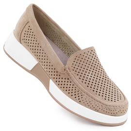 Kvinders åbne sko på Sergio Leone 094H beige platform