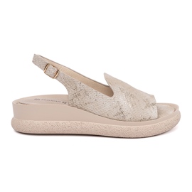 Goodin Beige komfortable kvinders gode sandaler
