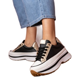Sorte sneakers sneakers på platfotm