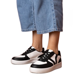 Sorte sneakers sneakers dekoreret med glitter