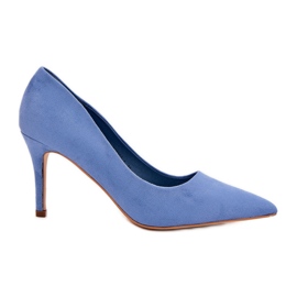 Blue Eco Suede hæle blå