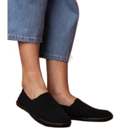 Sorte kvinders slip -up sneakers