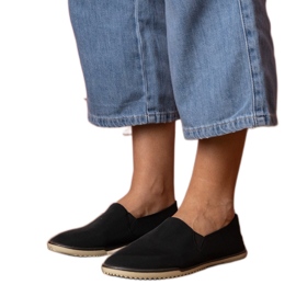 Sorte kvinders slip -up sneakers