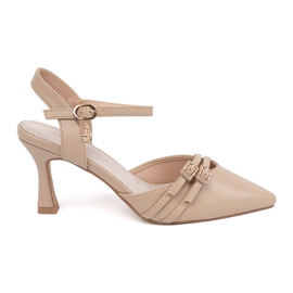 Goodin Beige pumps med åben hæl