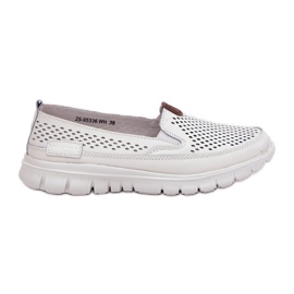 Openwork Vinceza 95336 Natural Ballerinas hvid