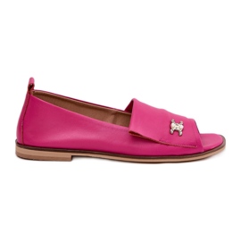 Læder Elegant Ballerinas med bare fingre Zazoo 1865 Fuchsia lyserød