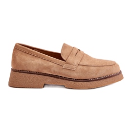 Bellucci Klassiske kvinders loafers med Eco Suede Beige