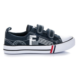 American Club Navy sneakers med velcro blå