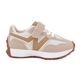 Velcro-sneakers til børn, beige
