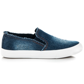 American Club Komfortable slip -on sko blå