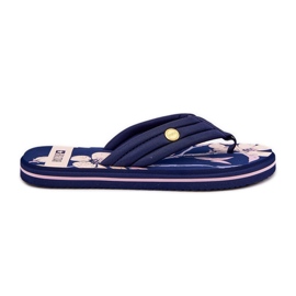Japanese Women's Flip Flops Big Star RR274A109 Navy Blue blå