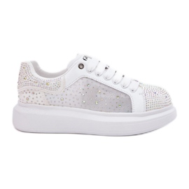 Dekorerede sneakers på GoE RR2N4003 White Platform hvid