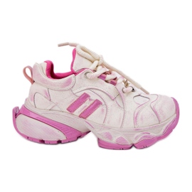 Kvinders læder sneakers goe rr2n4038 pink lyserød
