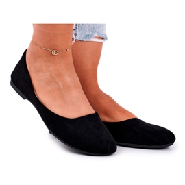 Evento Kvinders ruskind ballerinas 9Bl02-1031 læderinsole sort indsats