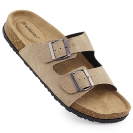 Kvinders justerbare hjemmesko Taupe Evento 8997 beige